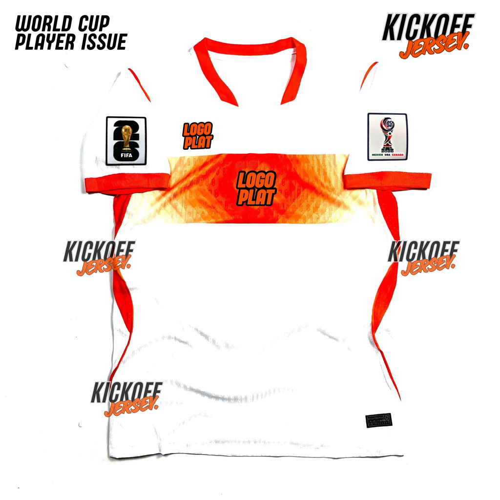 (PLAYER ISSUE) JERSEY PIALA DUNIA BELANDA AWAY PI PLAYER ISSUE WORLD CUP 2026 2027 FULL PATCH