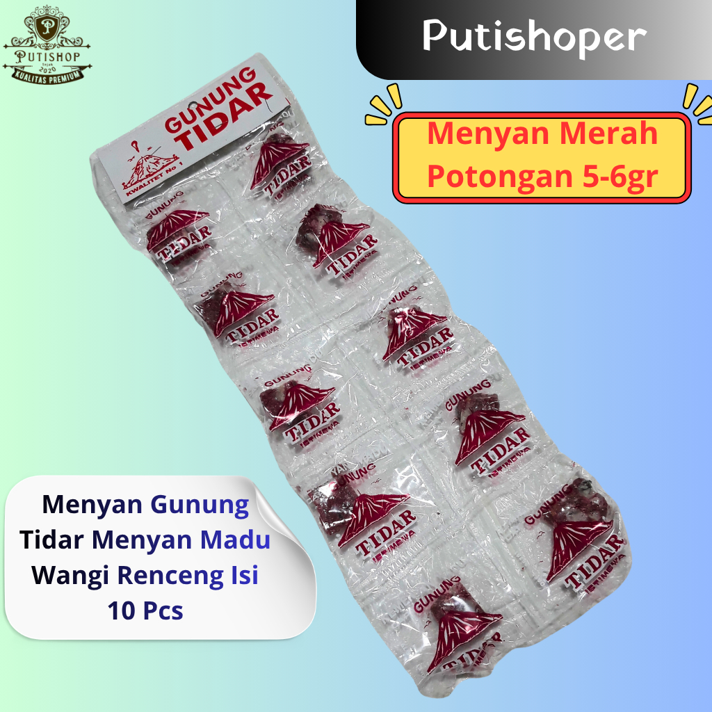 Menyan Tidar Menyan Madu Cap Gunung Tidar Rencengan Isi 10pcs