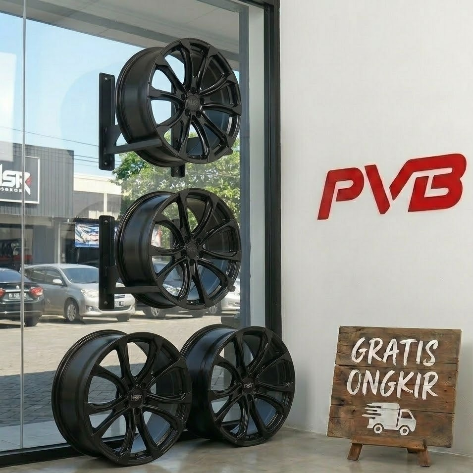 VELG MOBIL MEWAH RING 22 UNTUK AUDI MERCY PORSCHE ORIGINAL HSR RFG TLC R22 LEBAR 9 PCD 5X112 BLACK