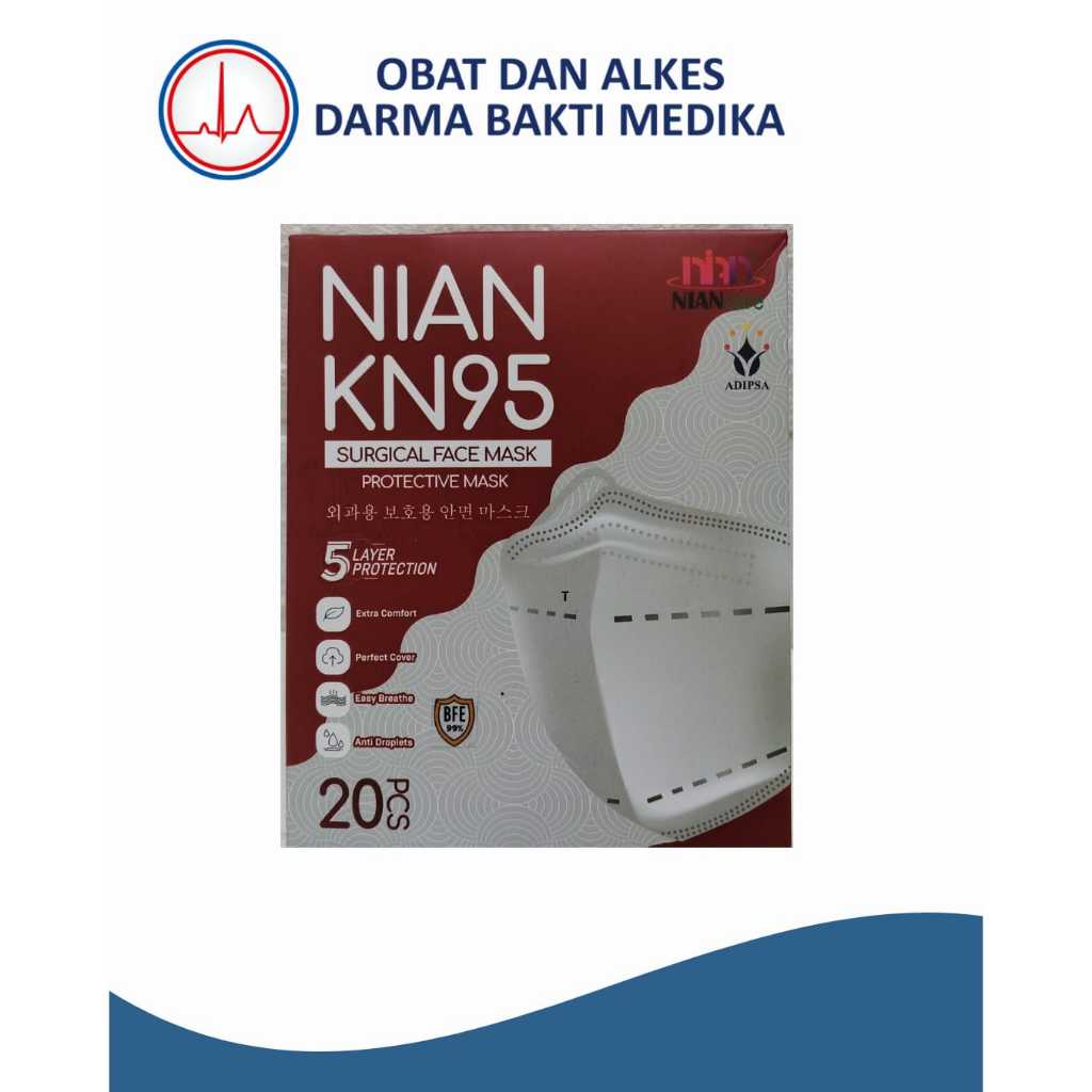 Masker Medis NIAN Care KN95 Surgical Mask Premium Quality KN95
