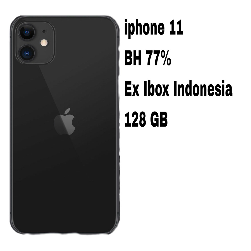 Iphone 11 Black Ex / Second Ibox Indonesia, Kapasitas 128gb