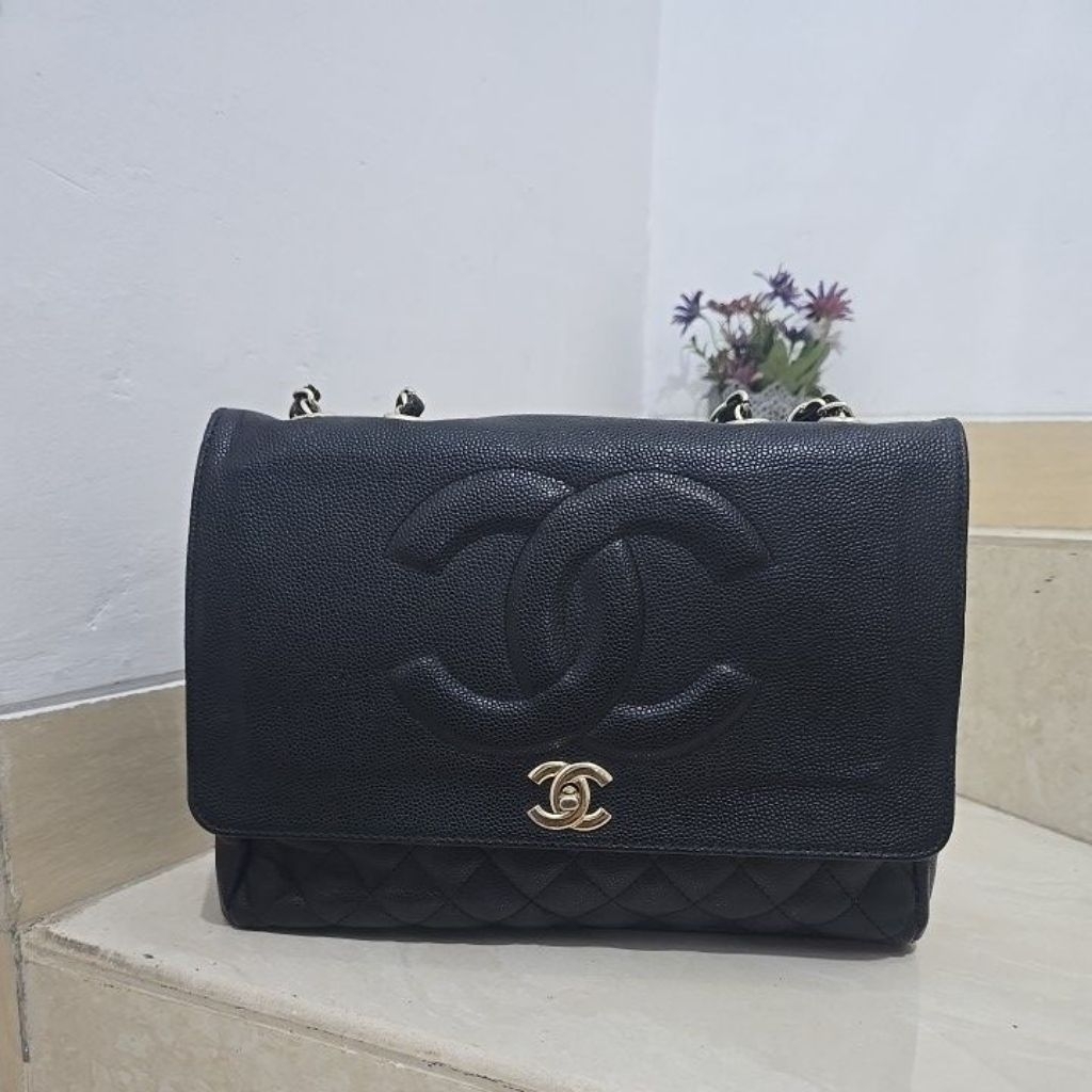 Tas.aku-pl SALE sling Chanel rantai ORI -caviar hitam