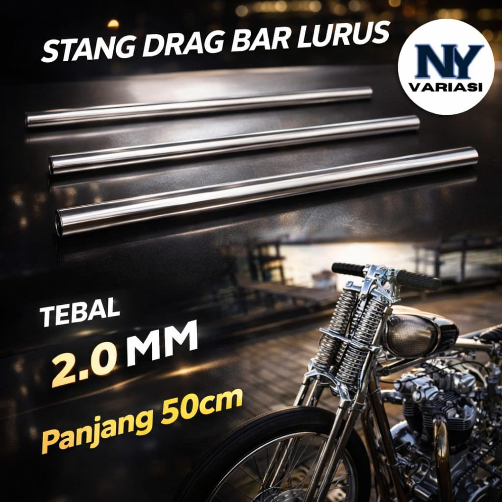 stang custom chopper bober drag bar lurus