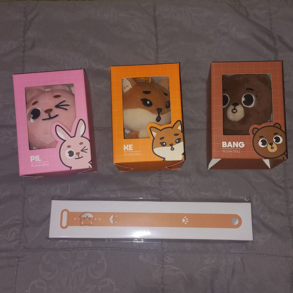 DAY6 Official Denimalz Plush Doll BANG, KE, PIL & Light Band Strap KE