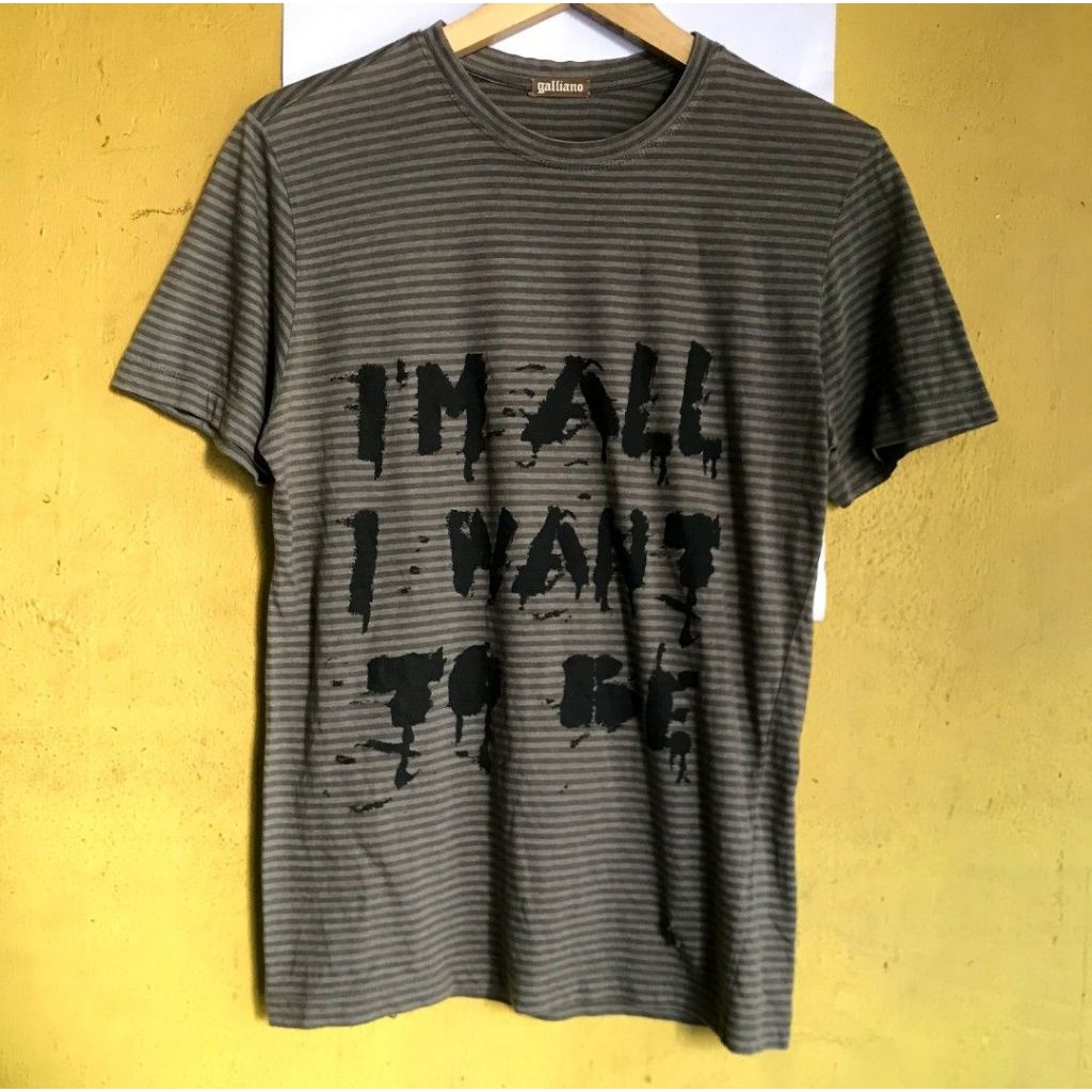 LUXURY DESIGNER GALLIANO  SS 04 STRIPE TEE