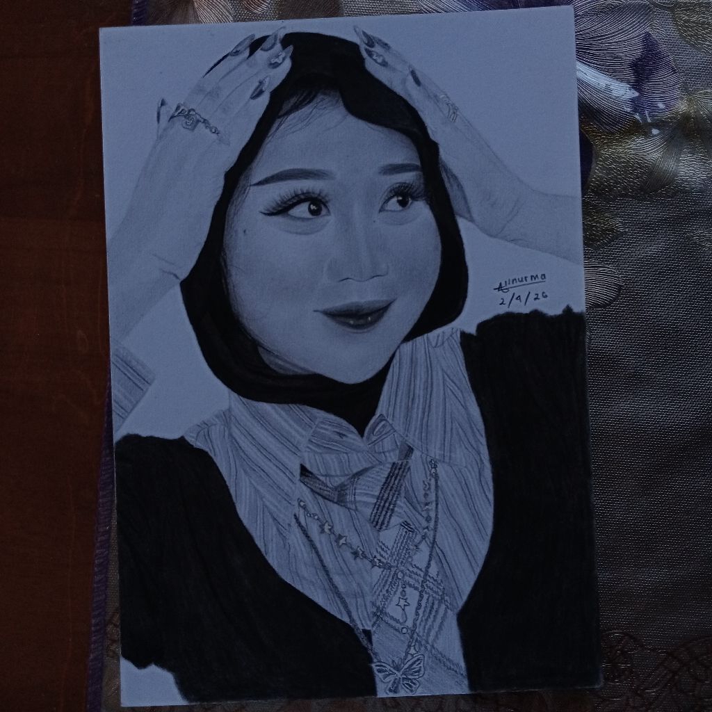 SKETSA WAJAH REALISTIS A5 (1 WAJAH)
