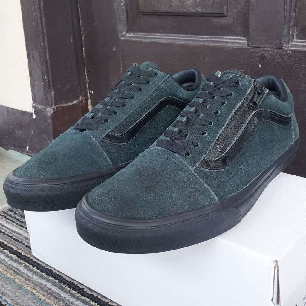 Vans Old Skool Zip Leather Suede Black