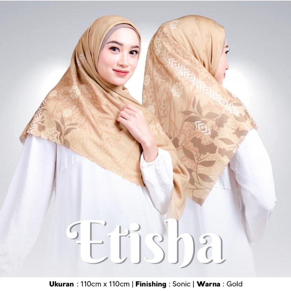 Etisha Motif Foral by anSania hijab/Hijab  Motif/anSania Foral/Hijab Seragam