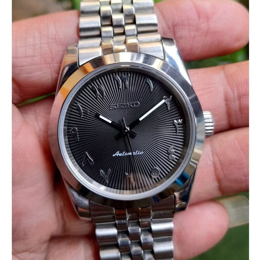 seiko mod midsize 36 mm arabic explorer