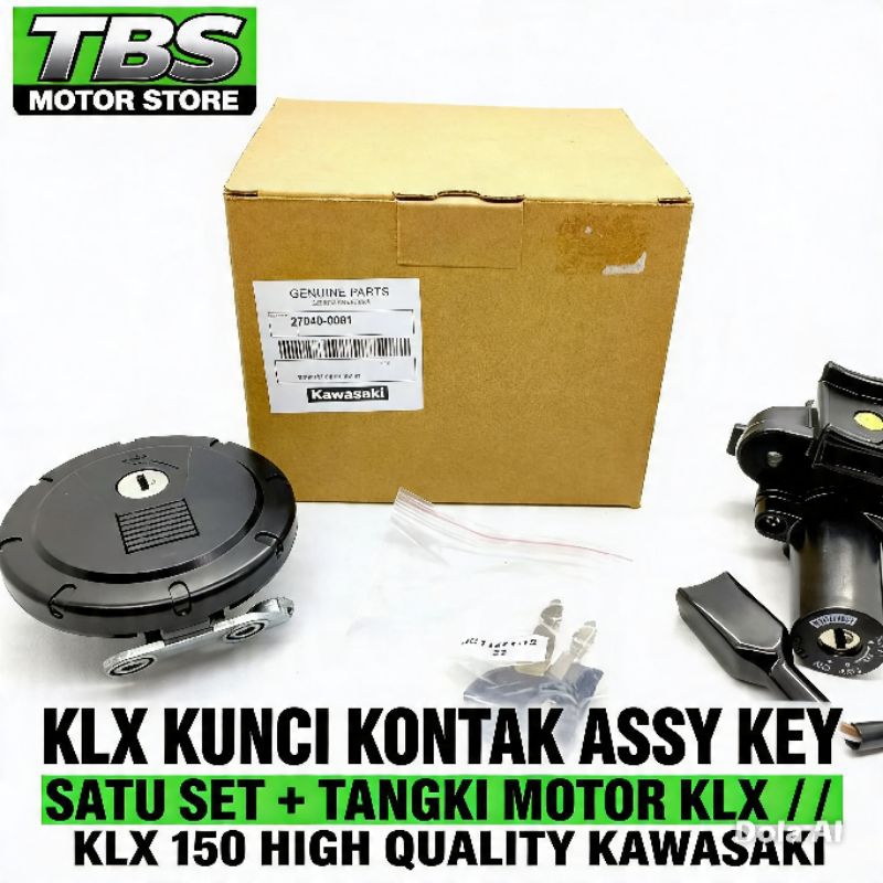 KLX KUNCI KONTAK ASSY KEY SATU SET + TANGKI MOTOR KLX / KLX 150 HIGH QUALITY KAWASAKI