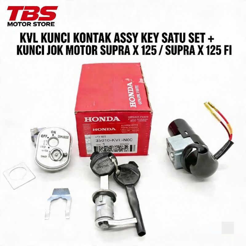 KVL KUNCI KONTAK ASSY KEY SATU SET + KUNCI JOK MOTOR SUPRA X 125 / SUPRA X 125 FI