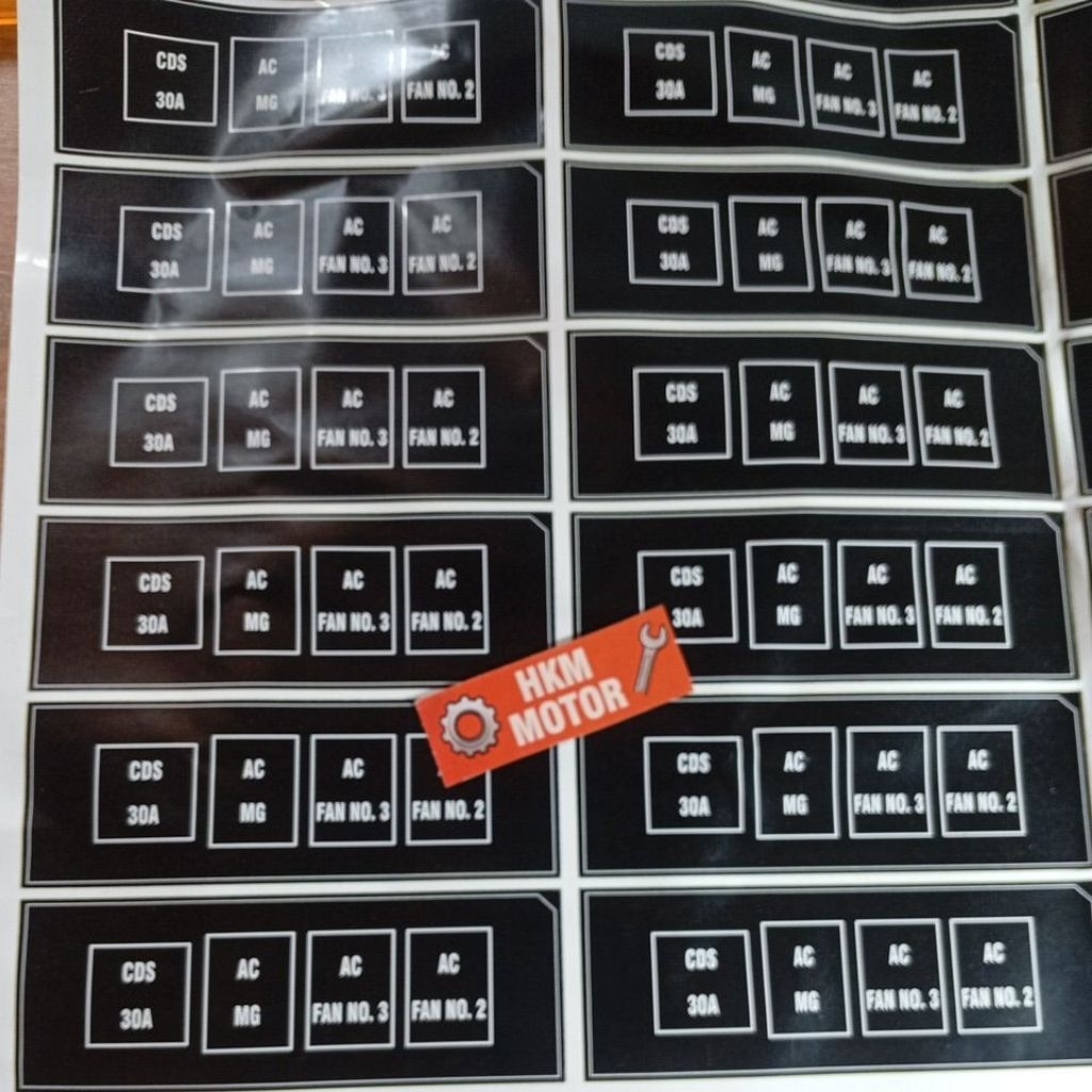 Stiker box Sekring AC All New Corolla