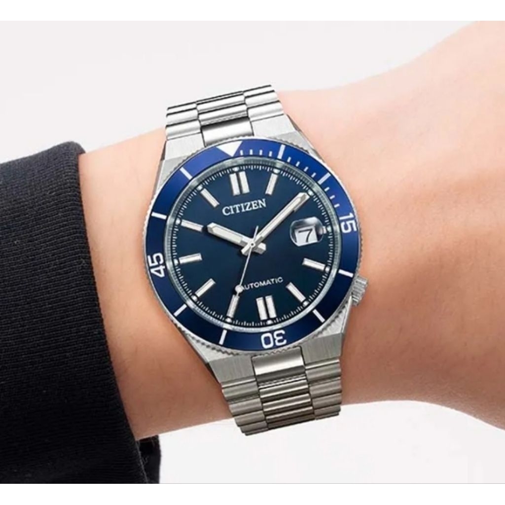 Jam Tangan Citizen Tsuyosa Shore NJ0230-59L Automatic Blue Dial Diameter 40 mm Sapphire Crystal WR10
