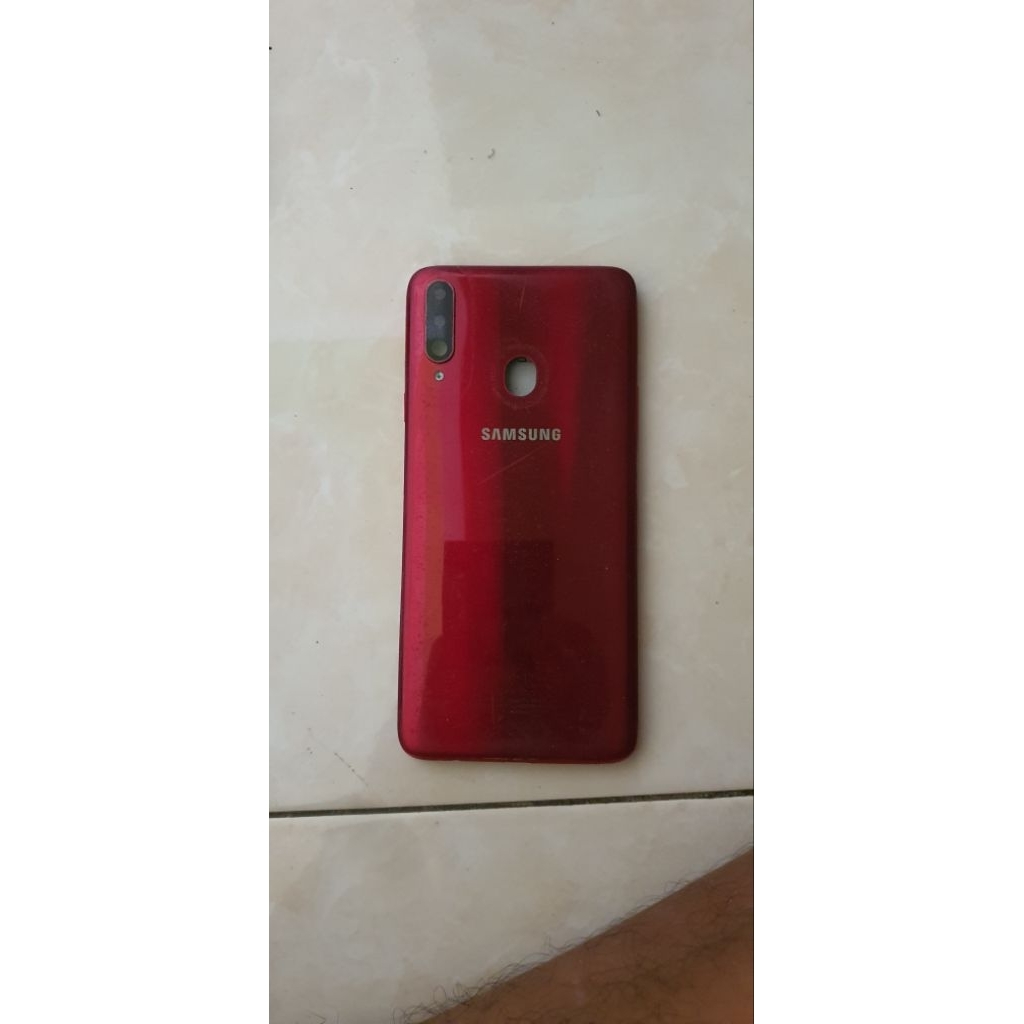 lcd set frame Samsung a20s plus batre bekas original amoled
