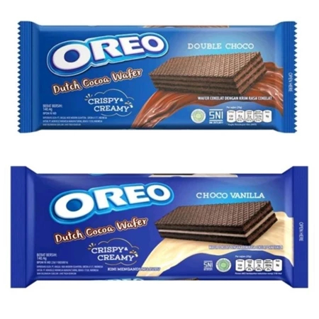 Oreo Dutch Wafer Oreo Biskuit Wafer Oreo Choco Vanila Double Choco 140gr