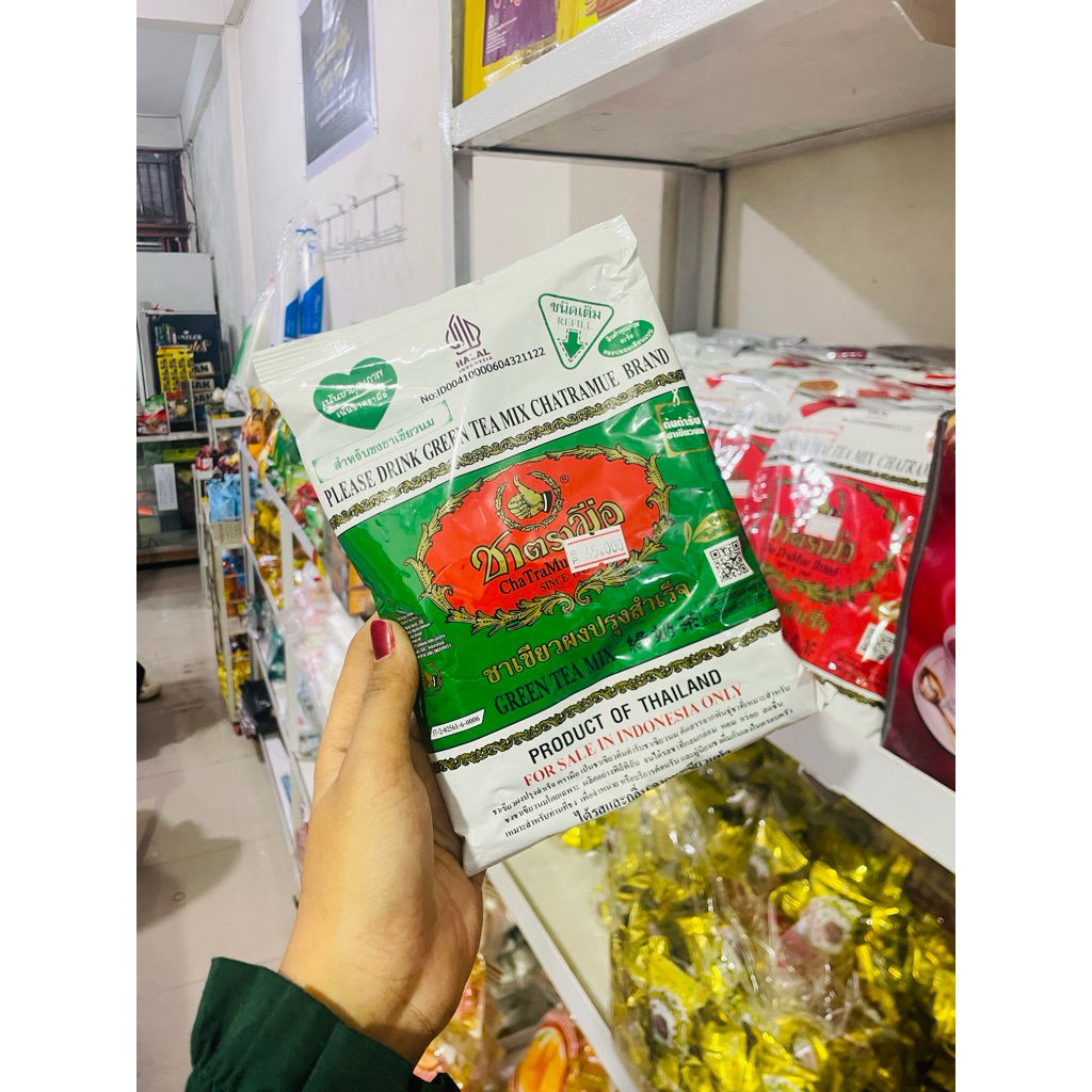 Chatramue Greentea/ Thaitea Thailand 200gr| bubuk teh hijau thailand original | bubuk thai tea thail