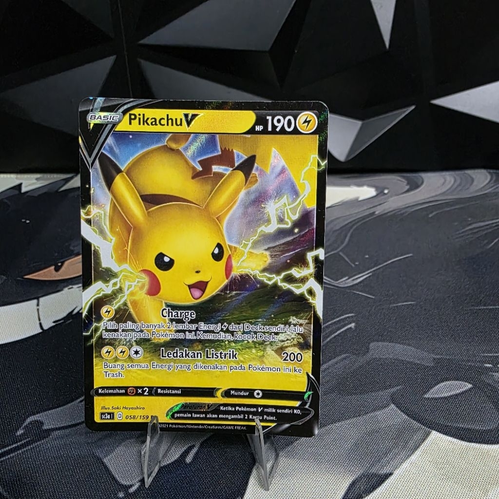 TCG Pokemon Pikachu V RR SC3a 2021 IDN
