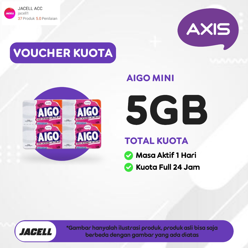 VOUCHER KUOTA AXIS 5GB 1 HARI VOUCHER DATA