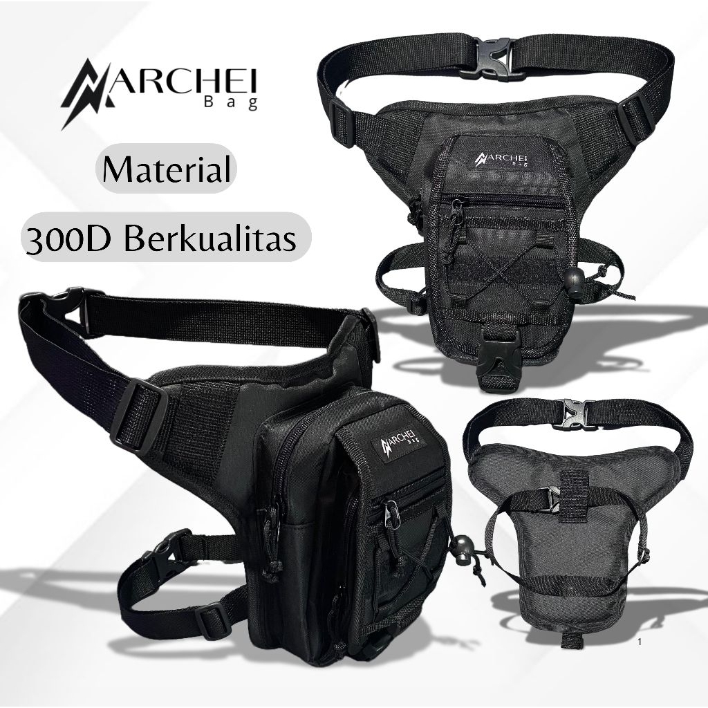 Tas Pinggang Tactical Army Tas Paha Pria Thigh Bag Archei