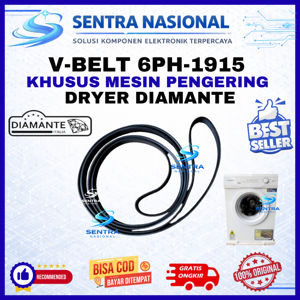 KARET MESIN PENGERING 6PH-1915 DIAMANTE ORIGINAL| BELTING DRYER DIAMANTE 6PH 1915 ASLI | VANBELT DRY