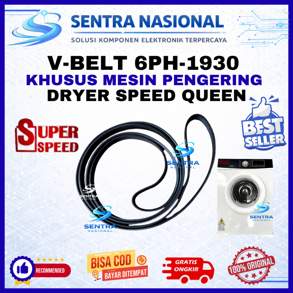 KARET MESIN PENGERING 6PH-1930 SUPER SPEED ORIGINAL| BELTING DRYER SUPER SPEED 6PH 1930 ASLI | VANBE