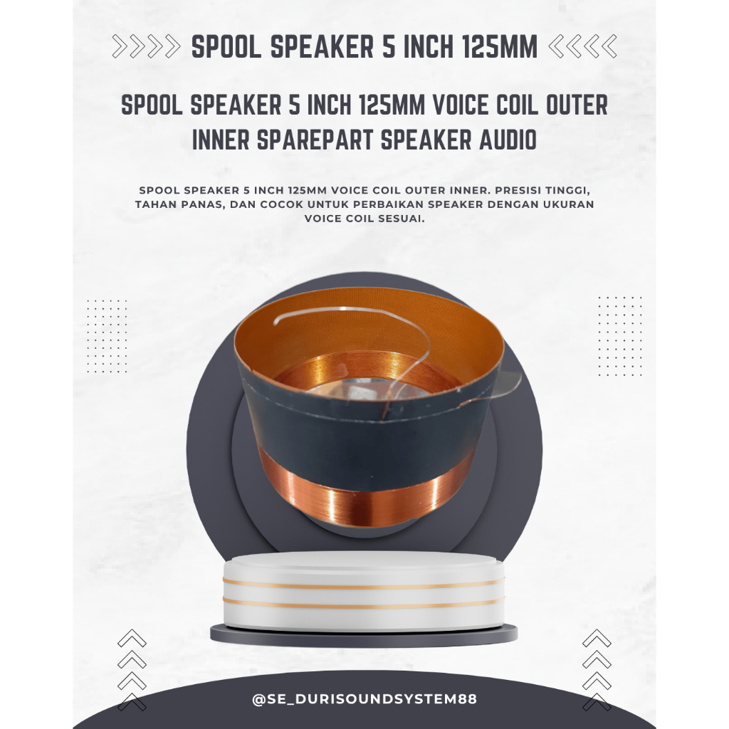 Spul sepul spool Voice Coil speaker 125mm / 5 inchi (coil luar dalam) COCOK BUAT PD1850 dan AUDIO SE