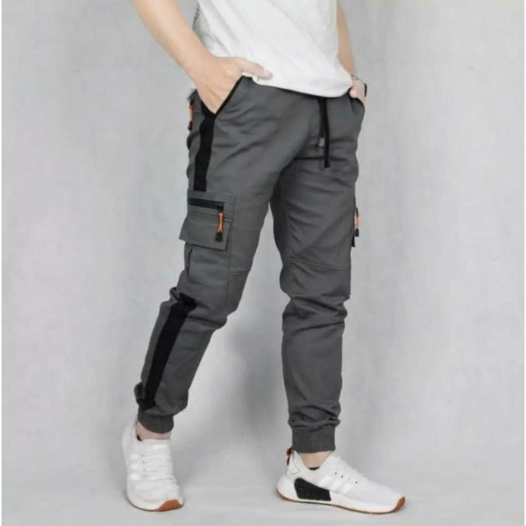 Celana joger pria camo army loreng forward