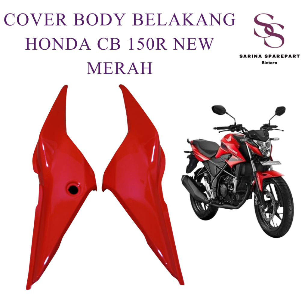 Cover Body Belakang Honda CB 150R NEW Bodi Samping CB 150 New MERAH Tenshi