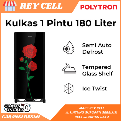 KULKAS POLYTRON Kulkas 1 Pintu Belleza Varia 180 Liter - PRA 18CRX GARANSI RESMI FREE BANDAR LAMPUNG