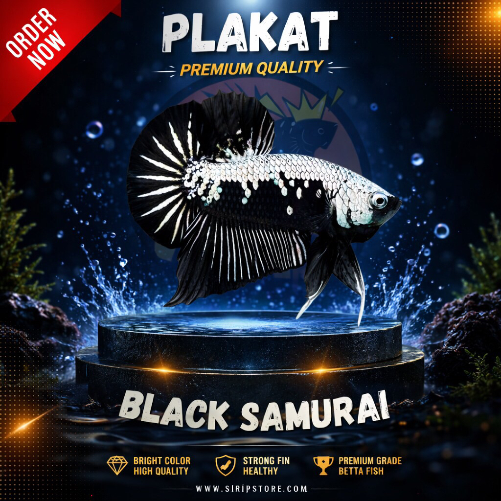 PLAKAT CUPANG BLACK SAMURAI PREMIUM