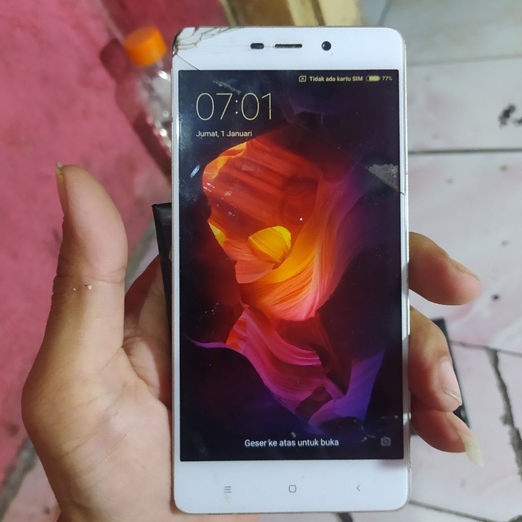lcd + frame board cas redmi 4 prime original copotan sentuh eror