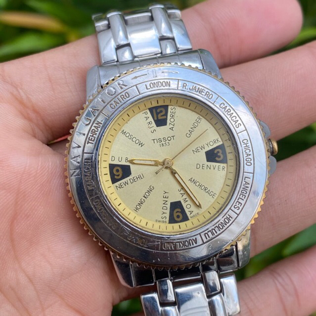 Jam Tangan Tis sot Navigator Quartz Japan vintage jadul kuno antik fashion Pria wanita