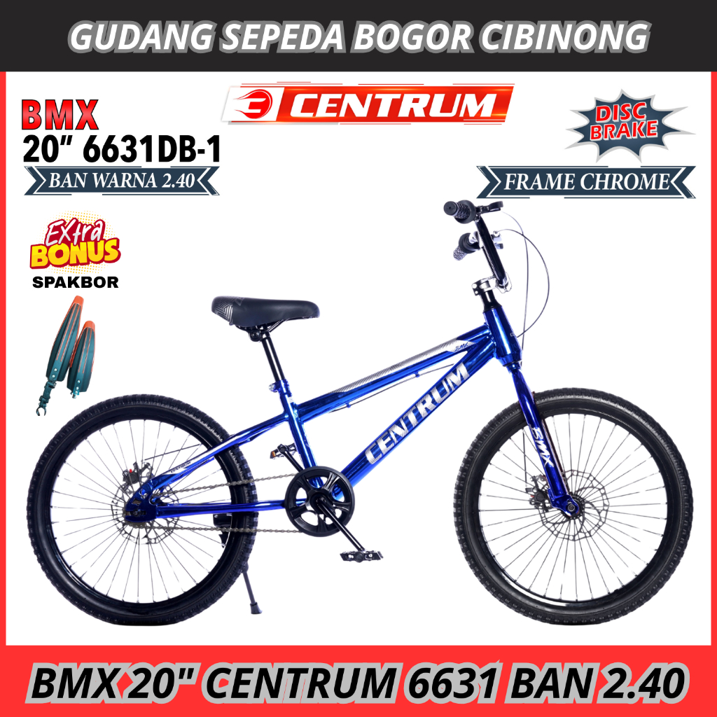 SEPEDA BMX 20 CENTRUM CHROME 6631 BAN 2.40