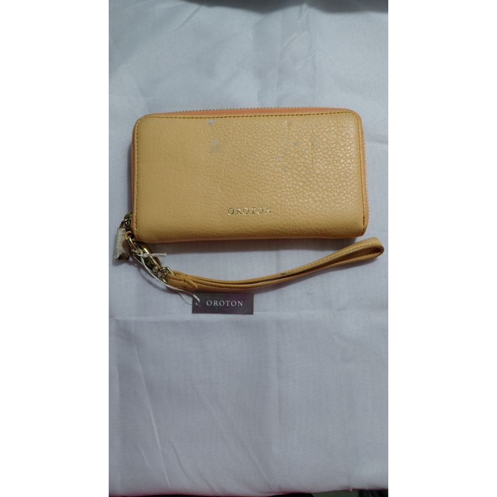 DOMPET OROTON ORANGE BARU