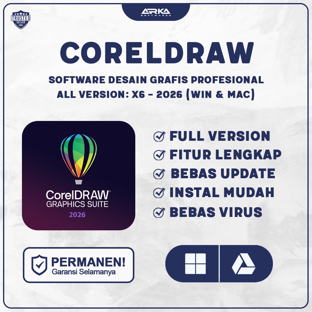 CorelDRAW 2026 - X6 Full Version Lifetime (WIN & MAC) | Version X6 / X7 / X8 / 2017 / 2018 / 2019 / 