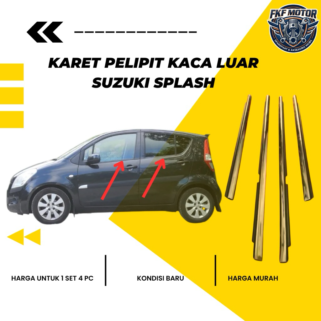 KARET PELIPIT KACA LUAR SUZUKI SPLASH
