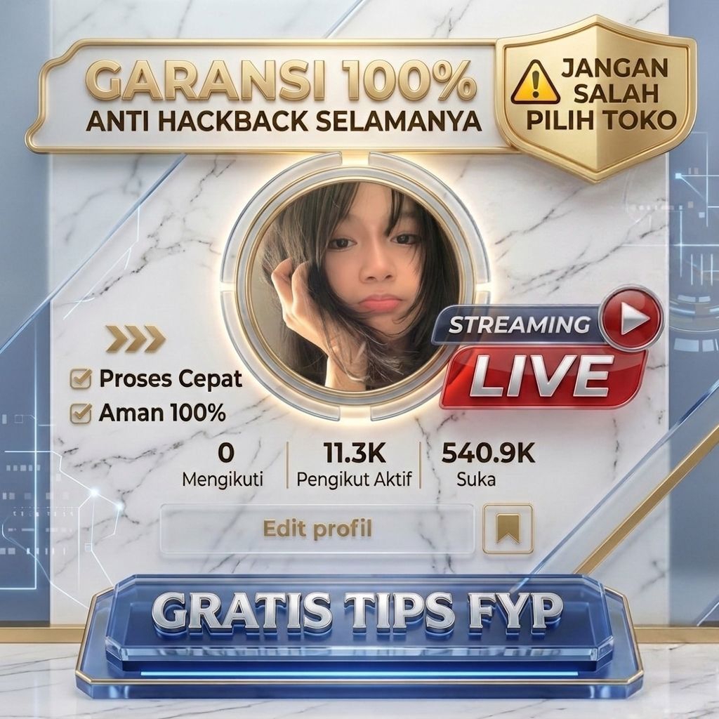 AKUN TIKTOK LIVE 1K - 10K FOLLOWERS REAL AKTIF INDO HASIL FYP KONTEN GARANSI 100% TERMURAH