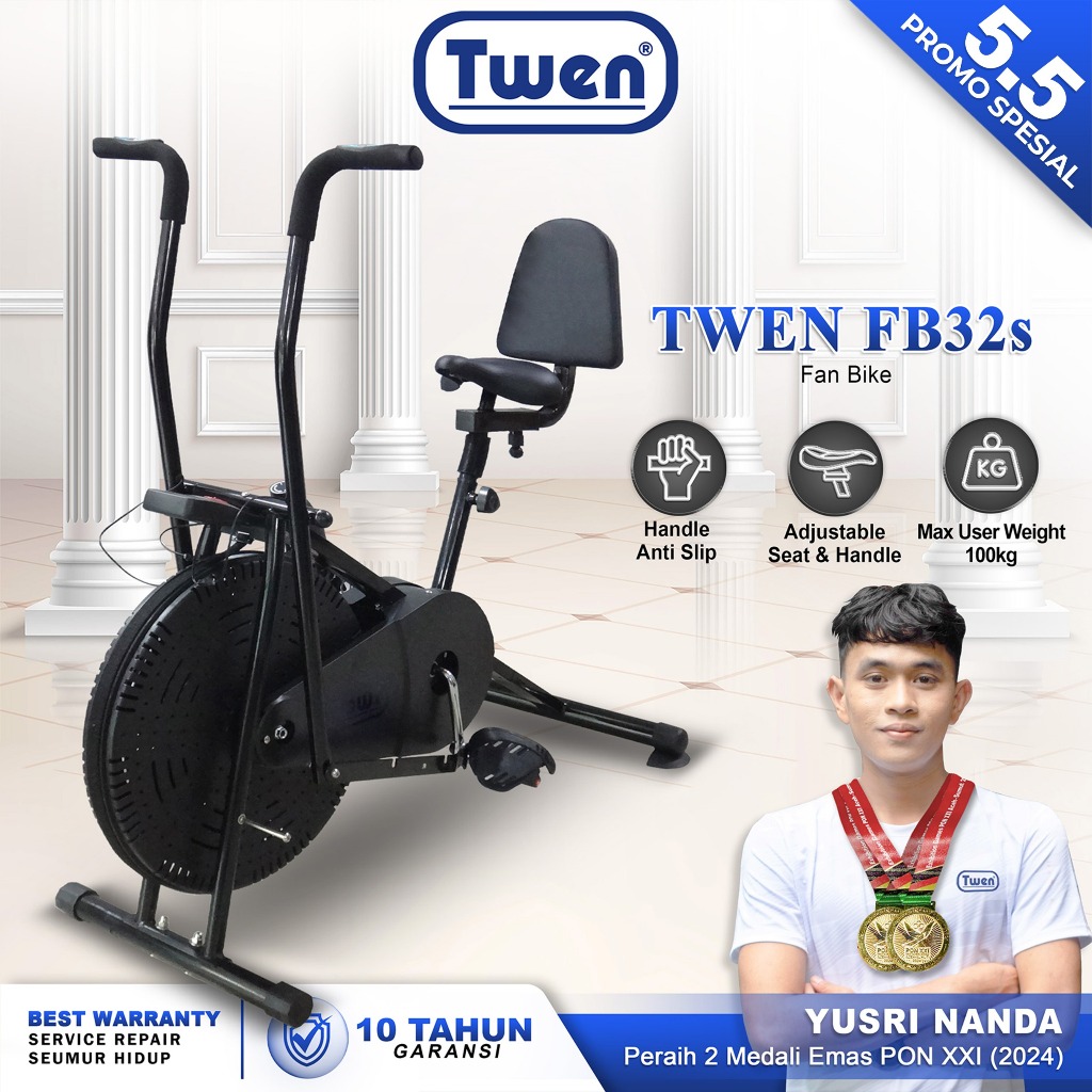 TWEN Sepeda Statis Orbitrack Fan Bike FB3 FB31 FB32 FB32s - Platinum Bike