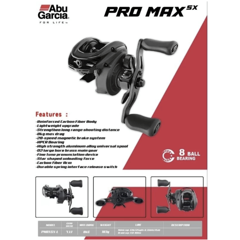 Reel Baitcasting BC Abu Garcia Promax SX Handle Kiri