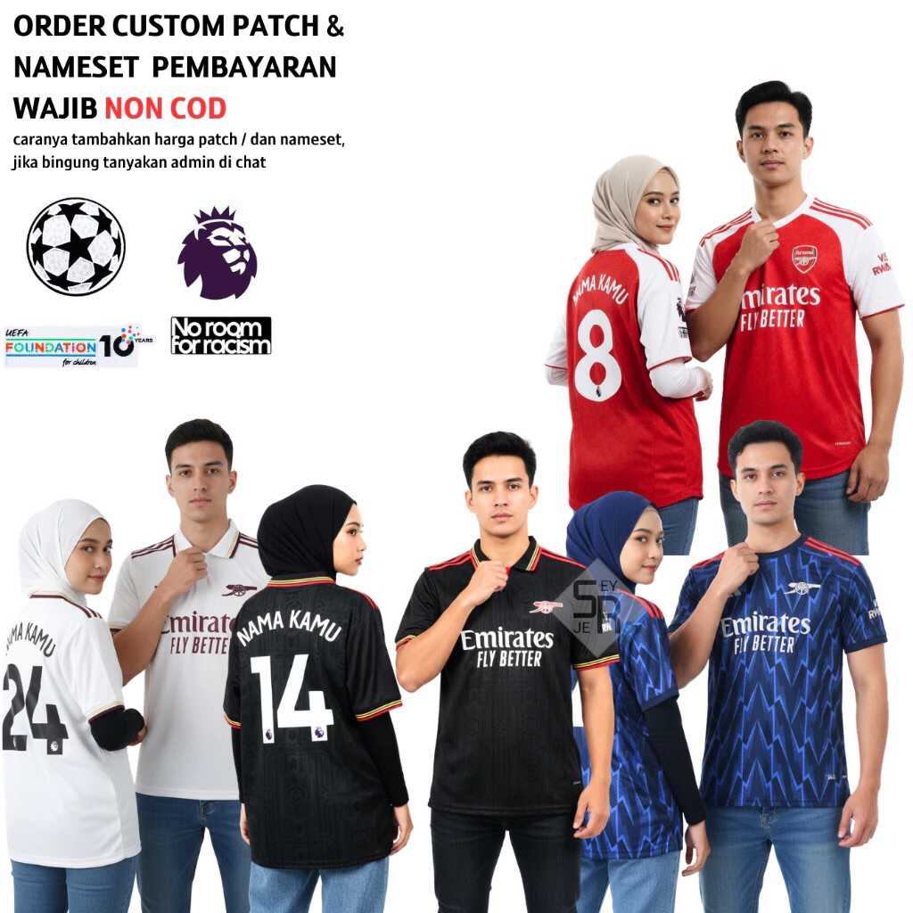 Jersey Arsnl Home Away 3rd 4th 2025/2026 Grade Ori High Quality - Jersey Arsenal 2025/2026 Grade Ori