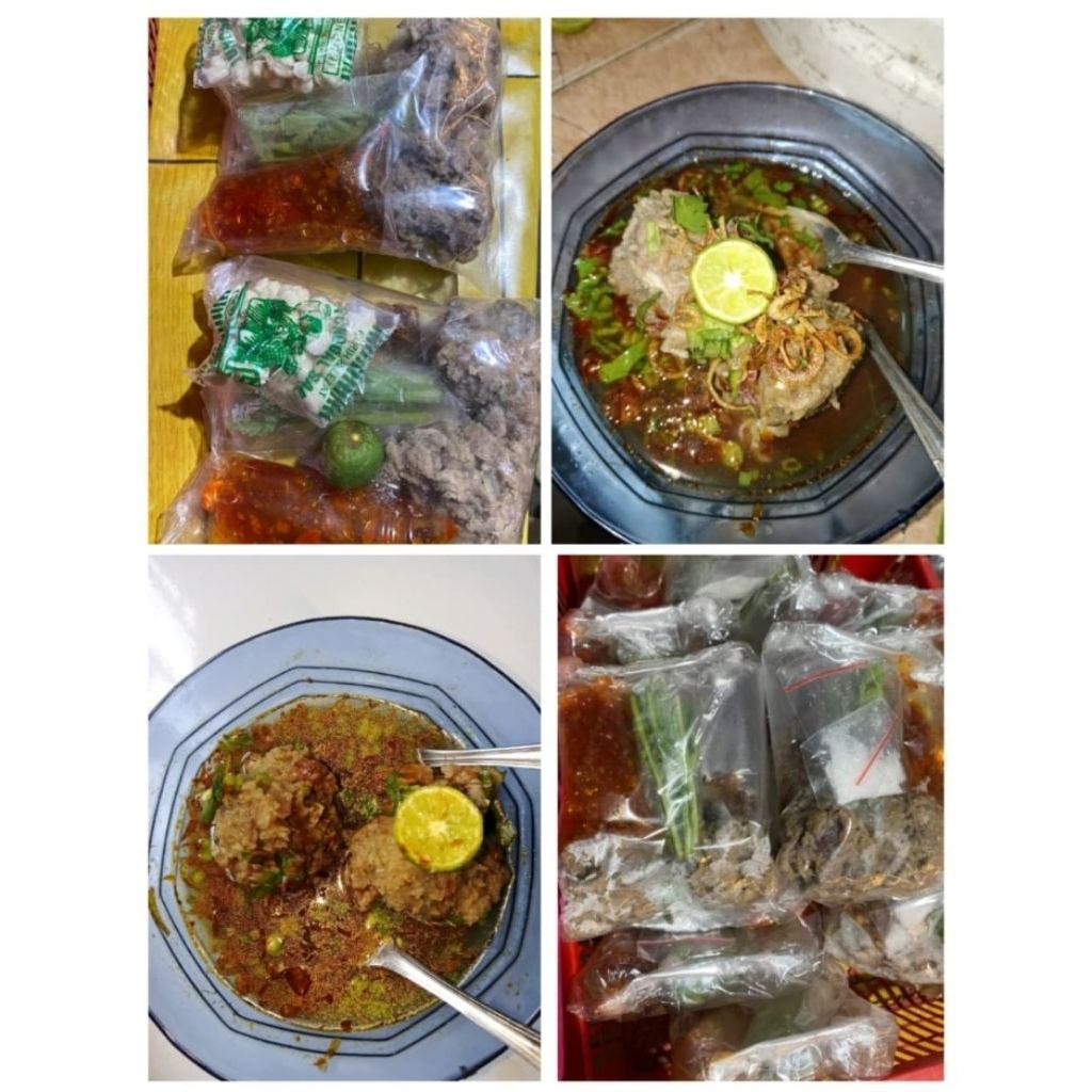 Bakso Ikan asli Malimping Kuah merah praktis tinggal seduh