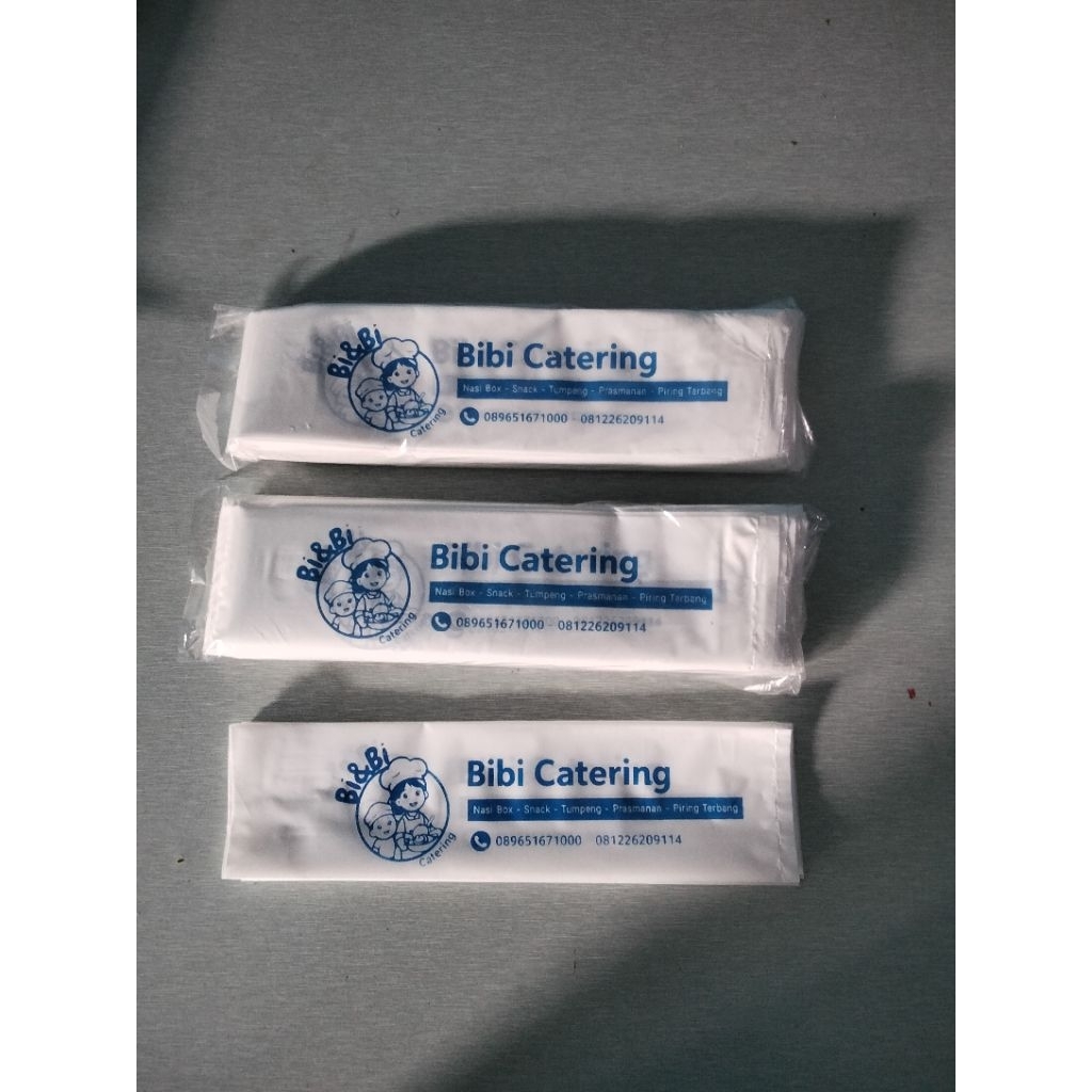 Sablon Plastik kemasan sendok CUSTOM