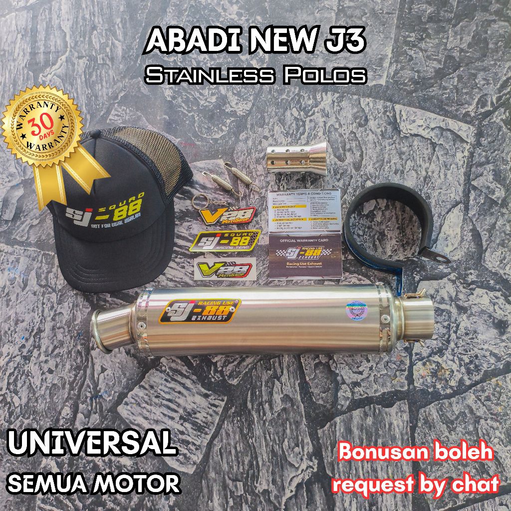 Silincer SJ-88 Abadi New J2 J3 SS Silinser Original SJ88 Racing Exhaust Slenser selenser slinser Sta