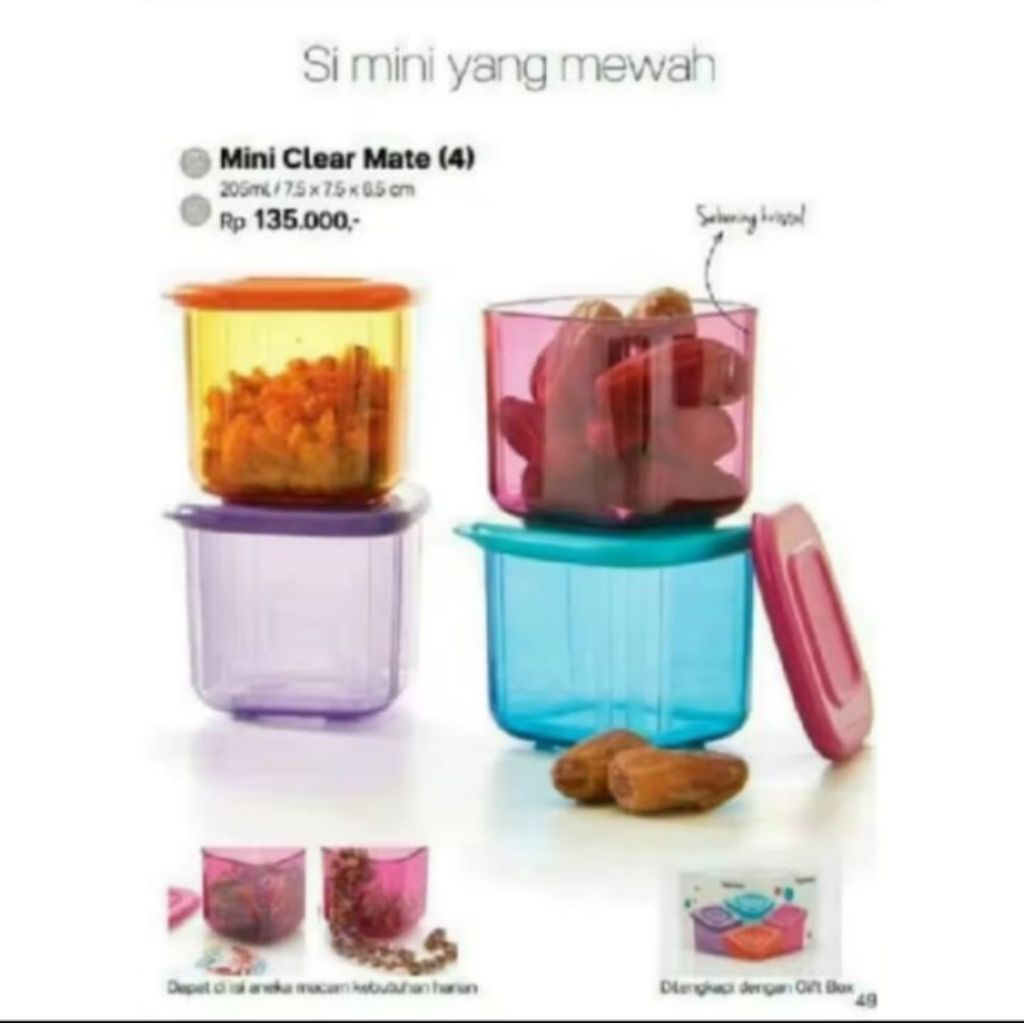 mini clear mate (4) tupperware
