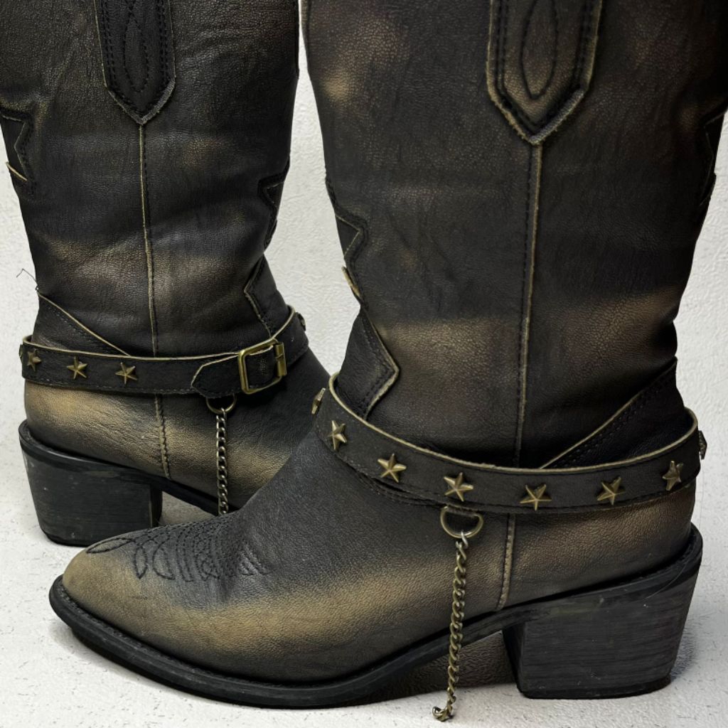 VINTAGE AMERICAN COWBOY BOOTS PRELOVED - PRELOVED HIGH BOOTS
