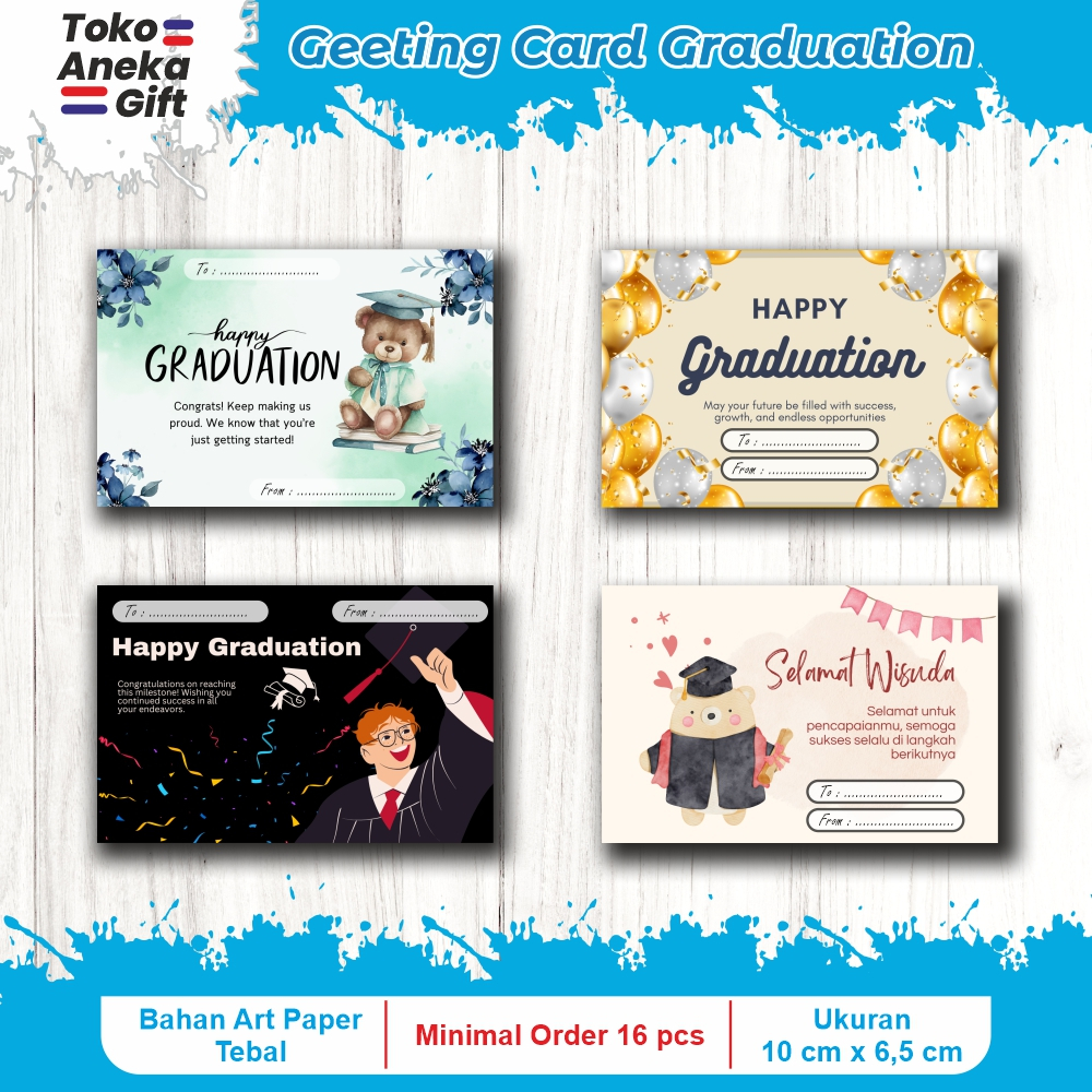 Greeting Card GRADUATION - Gift Card - Kartu Ucapan Wisuda - Aesthetic - Kartu Ucapan Graduation - K