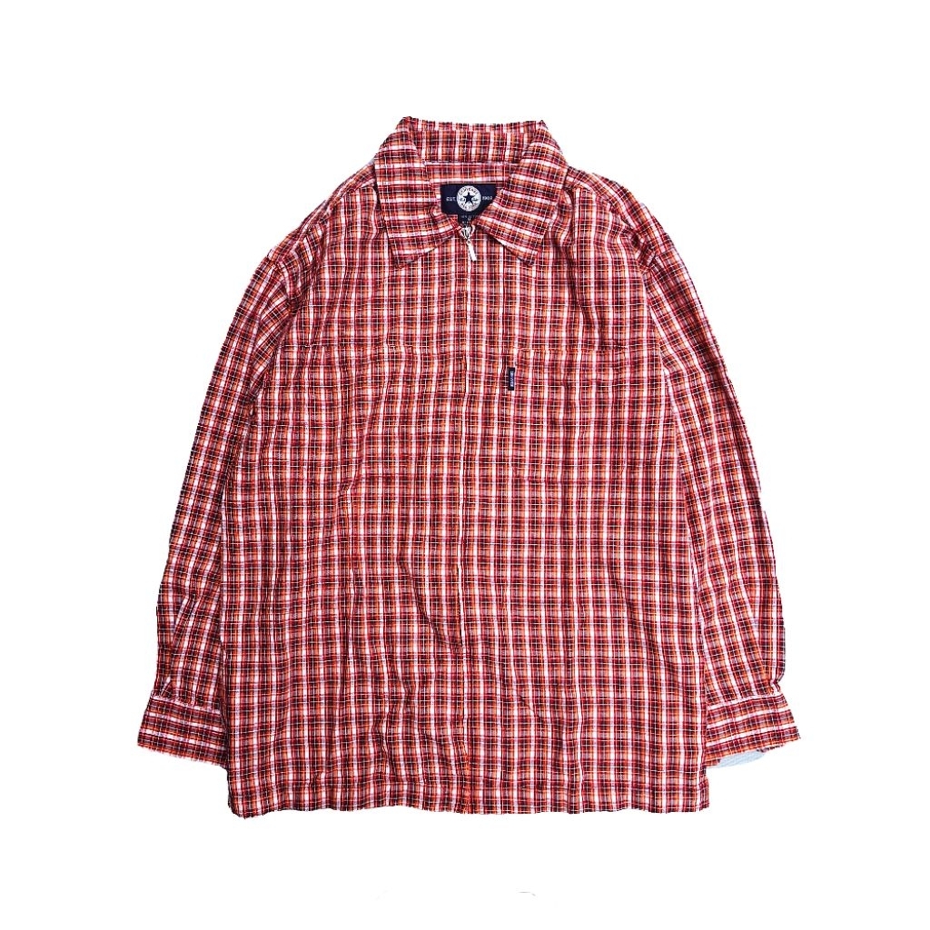 Halusmarket - 90's Vintage Converse Shirt Red Orange Medium Authentic