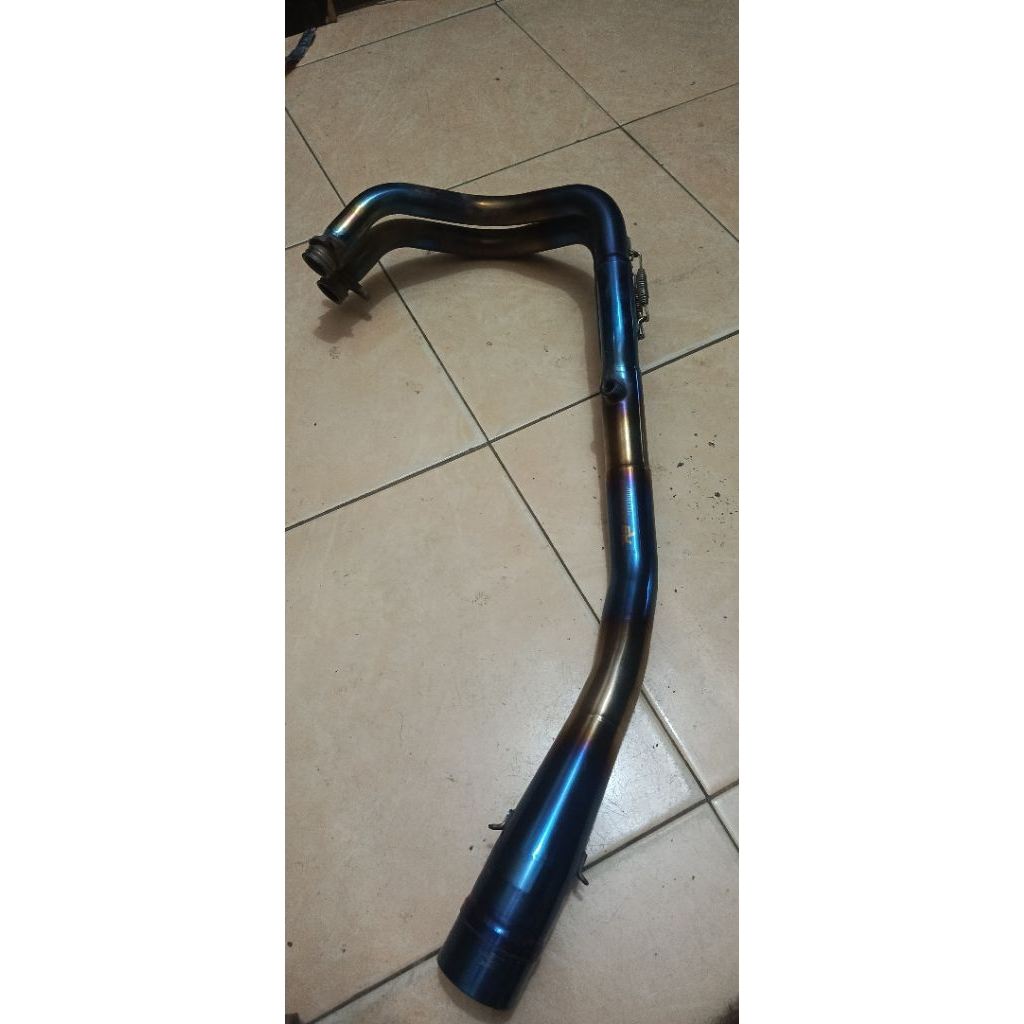 header R9 EXHAUST "TITANIUM"ninja all new 250