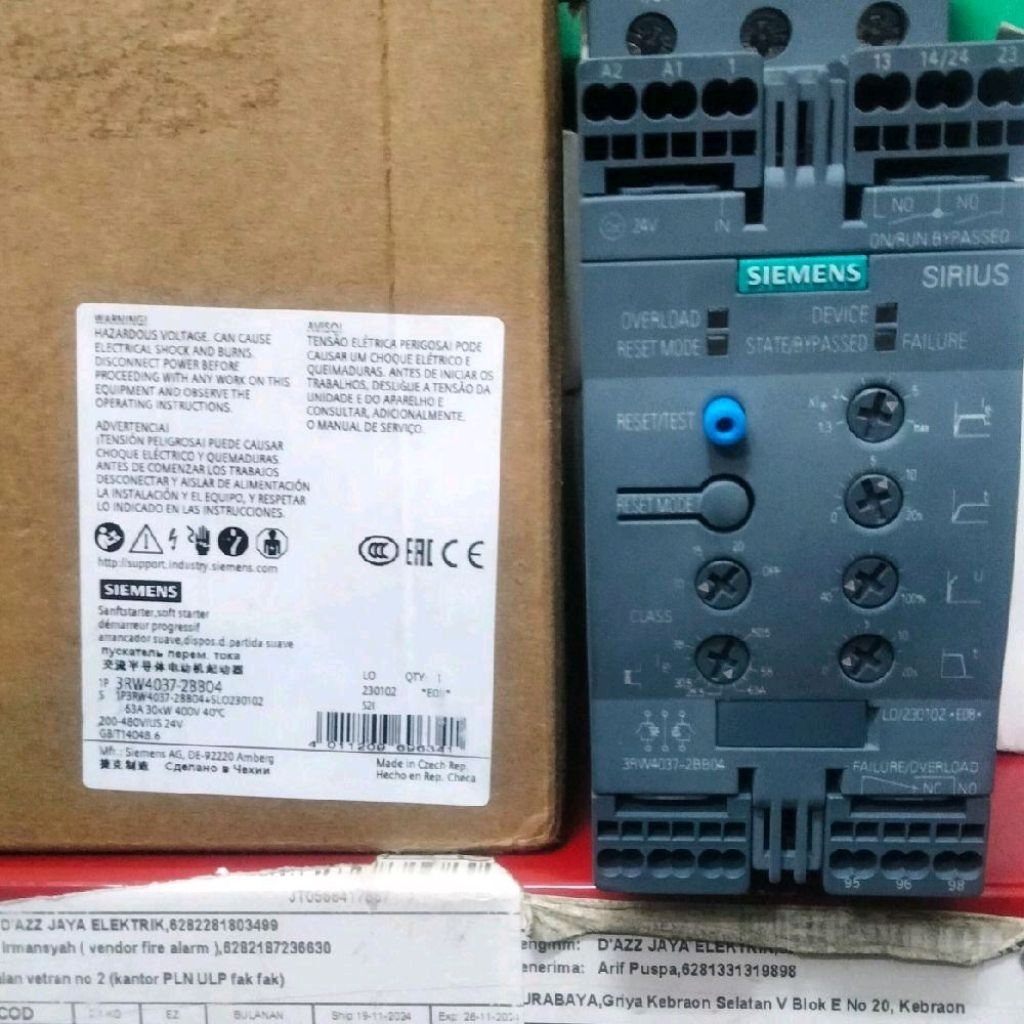 SIEMENS 3RW4037-2BB04 63A 30KW 400V
