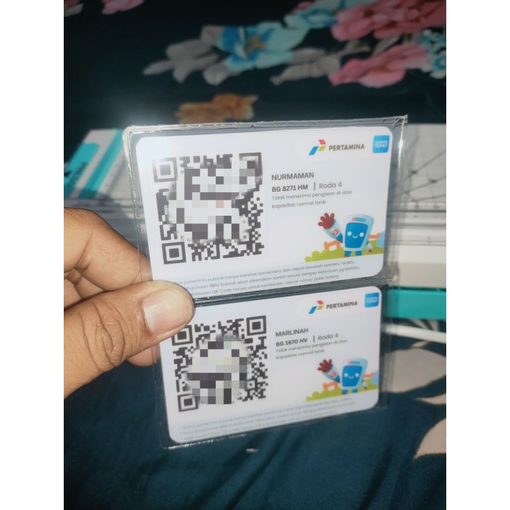 Cetak Barcode SUBSIDI PERTAMINA +Plastik Pelindung
